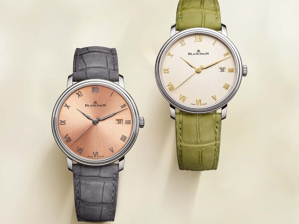 Blancpain Villeret Ultraplate 38mm με σομόν καντράν και σαμπανιζέ καντράν