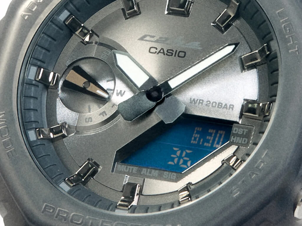 C2H4 x G-SHOCK GA-2100 Space Age με ασημί καντράν