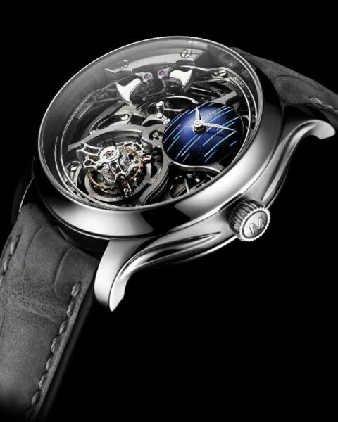 H. Moser & Cie. Endeavour Minute Repeater Cylindrical Tourbillon Skeleton Cosmic Rain