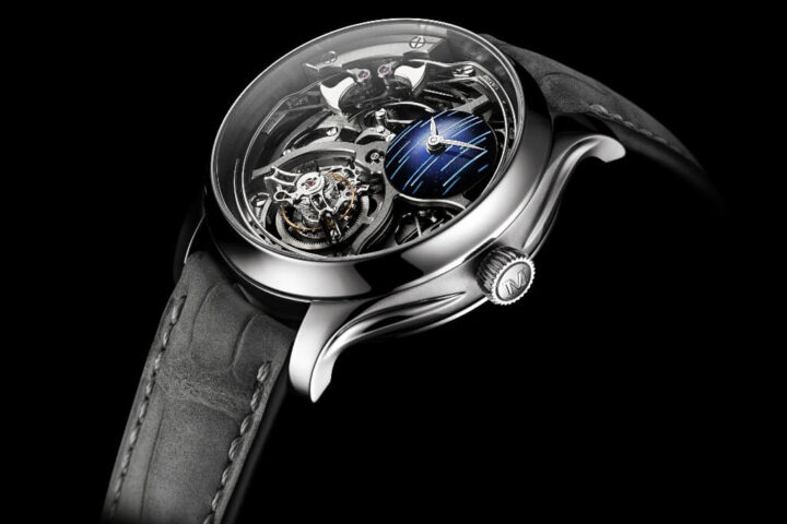 H. Moser & Cie. Endeavour Minute Repeater Cylindrical Tourbillon Skeleton Cosmic Rain