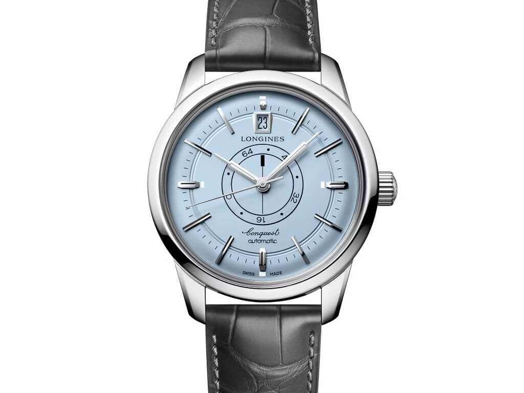 Longines Conquest Heritage Central Power Reserve με γαλάζιο opaline καντράν