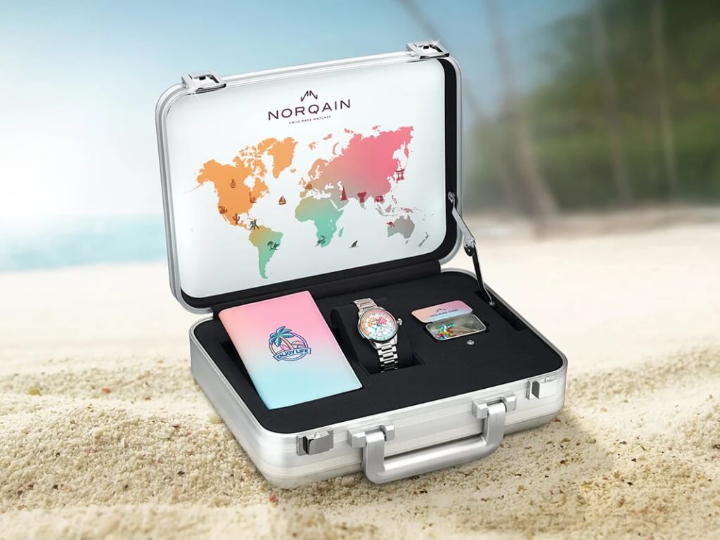 Η ειδική ταξιδιωτική θήκη του Norqain Freedom GMT Enjoy Life Holiday Limited Edition