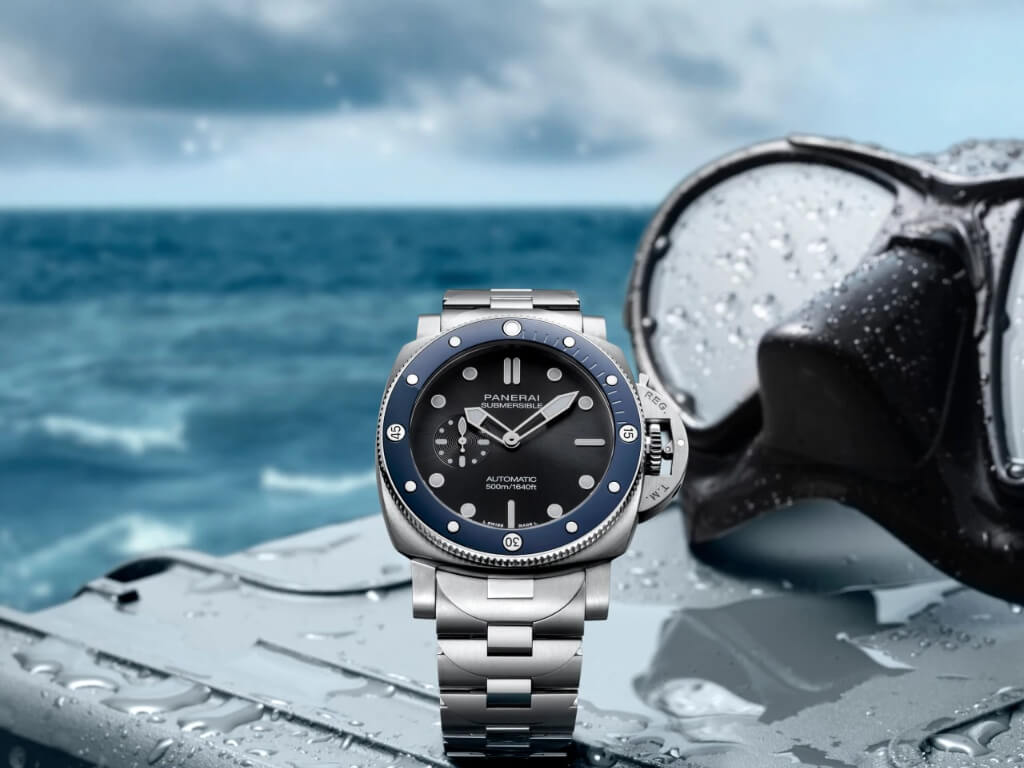Panerai Submersible PAM01756 με κάσα 44 χιλιοστών και ατσάλινο μπρασελέ