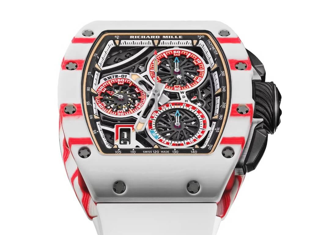 Richard Mille RM 72-01 Charles Leclerc σε λευκό και κόκκινο Quartz TPT®