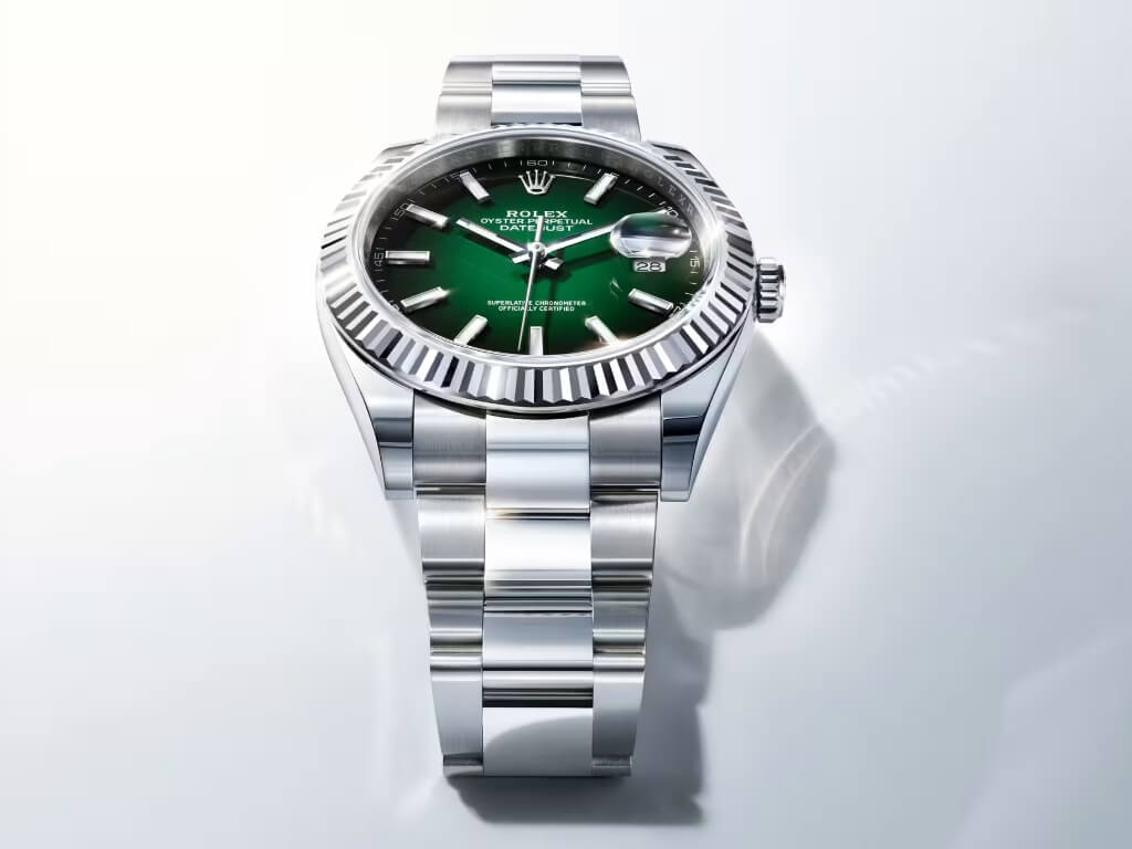 Ο φακός Cyclops πάνω από την ένδειξη ημερομηνίας σε Rolex Datejust