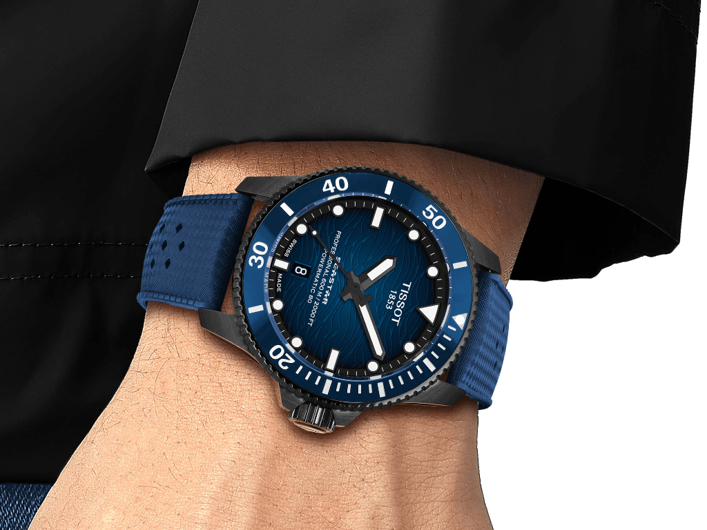 Tissot Seastar 2000 με λουράκι από καουτσούκ τύπου tropical