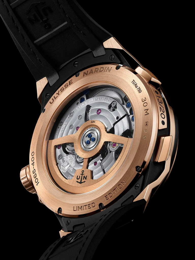 Ο αυτόματος μηχανισμός Manufacture Calibre UN-106 του Ulysse Nardin Blast Moonstruck.