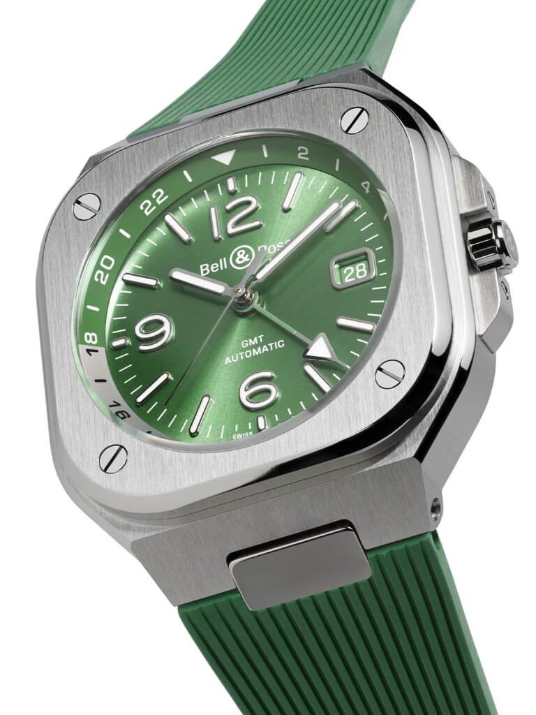 Bell & Ross BR-05 GMT Green Steel με sage green καντράν