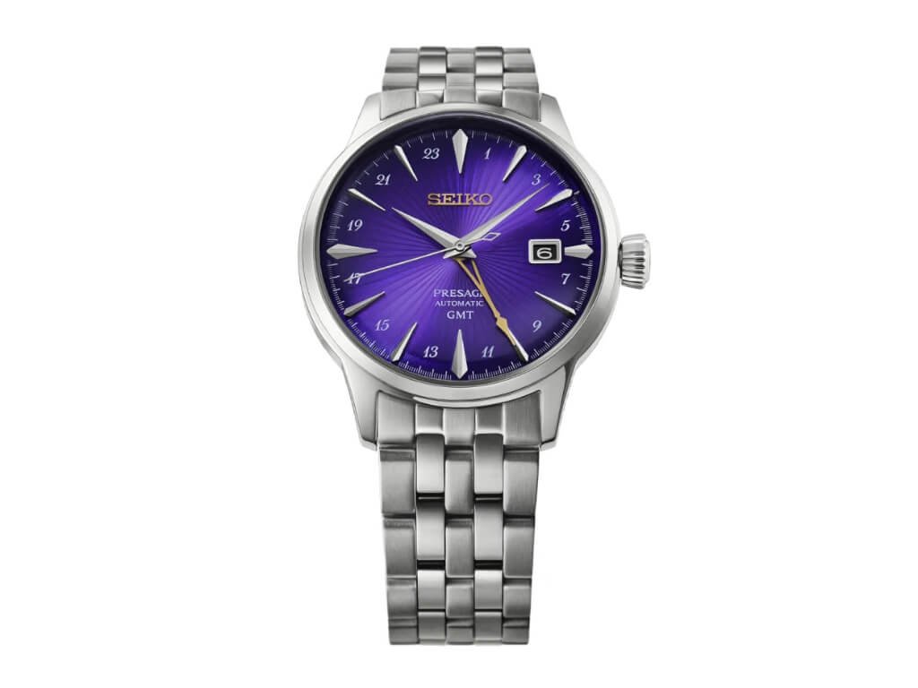 Seiko Presage Cocktail Time GMT HCB006 εμπνευσμένο από το κοκτέιλ Edo Purple