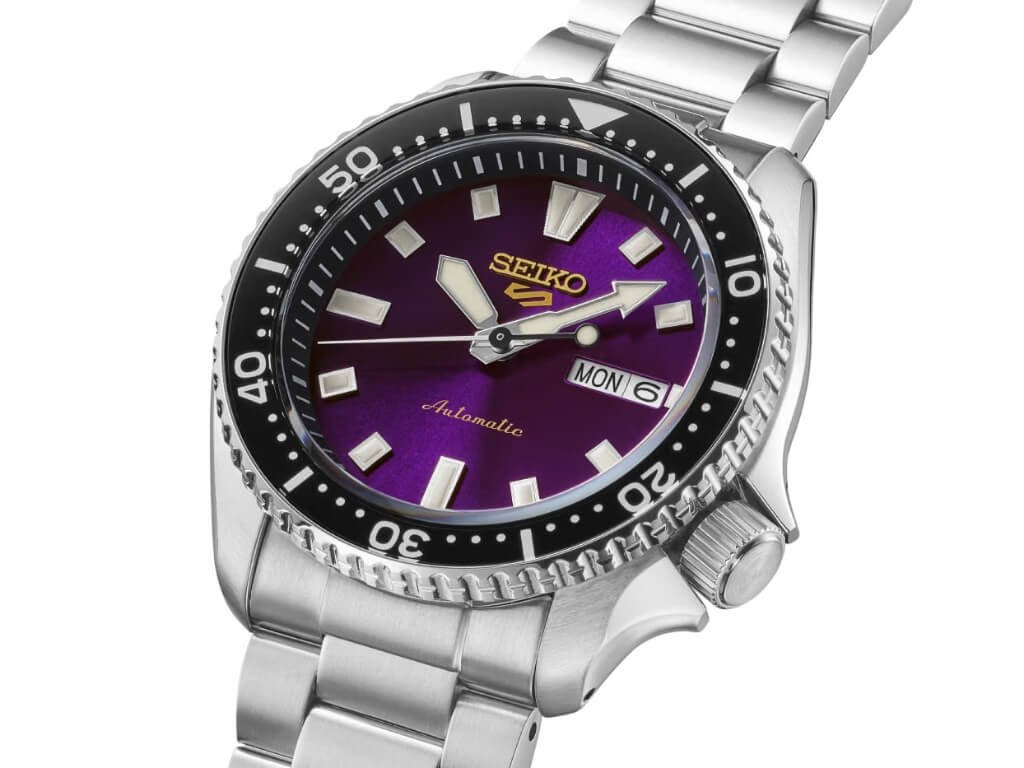 Seiko 5 Sports SKX HDB003 limited edition με μωβ καντράν