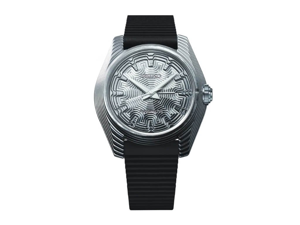 Seiko Power Design Project Machining Marks του Naoya Sukeda με εμφανή ίχνη μηχανουργικής κατεργασίας σε κάσα και καντράν από ατσάλι