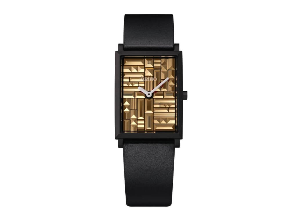 Seiko Power Design Project Bar Indices της Miho Wada με γεωμετρικό μωσαϊκό στο καντράν