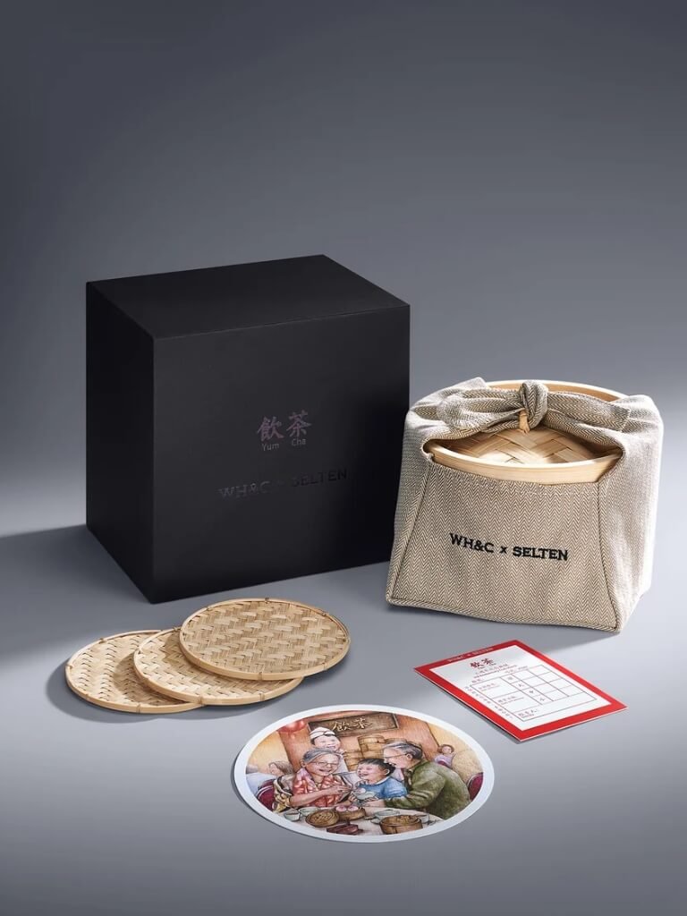 Η συσκευασία του Selten Yum Cha με χειροποίητο ατμομάγειρα μπαμπού και αξεσουάρ